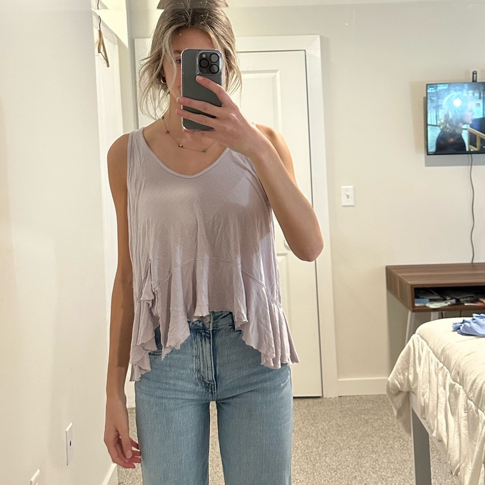 Truly Madly Deeply Light Purple Flowy Tank Top